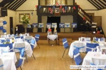 Main hall set for Dinner